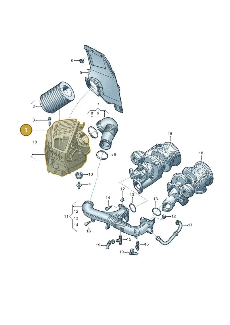 4N0133824AB — Audi A8 (2017-2025) diagram 838133080, position 1