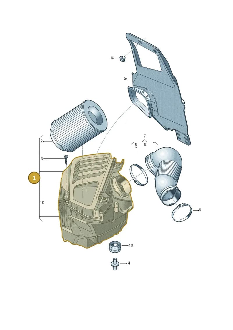 4N0133824AC — Audi A8 (2017-2025) diagram 838133500, position 1