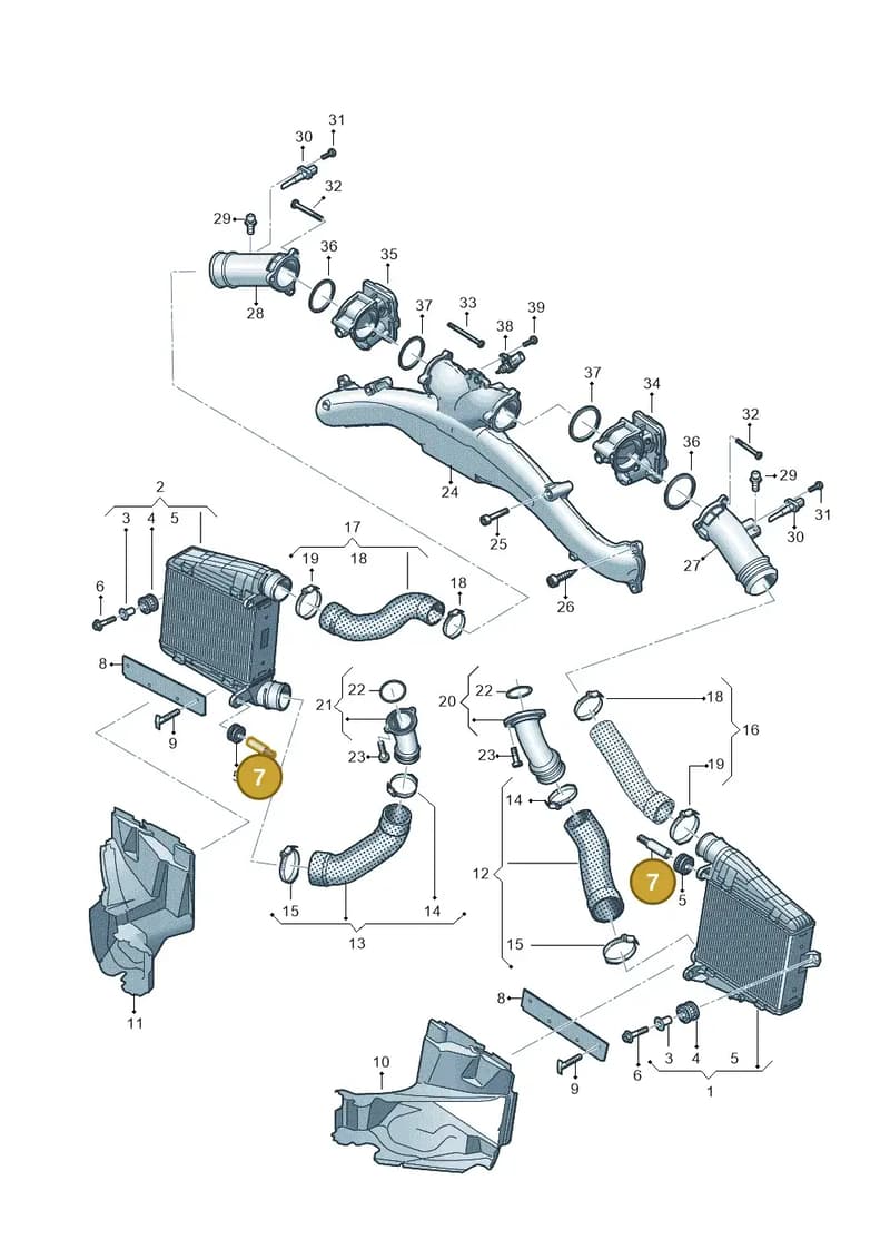 4N0145124A — Audi A8 (2017-2025) diagram 838145080, position 7