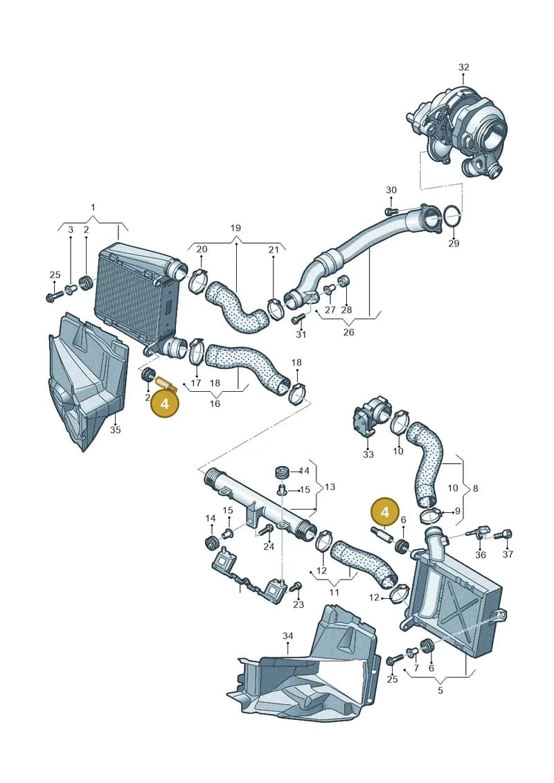 4N0145124A — Audi A8 (2017-2025) diagram 838145600, position 4