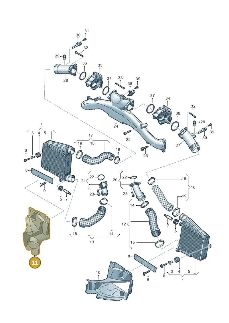 4N0145334T — Audi A8 (2017-2025) diagram 838145080, position 11