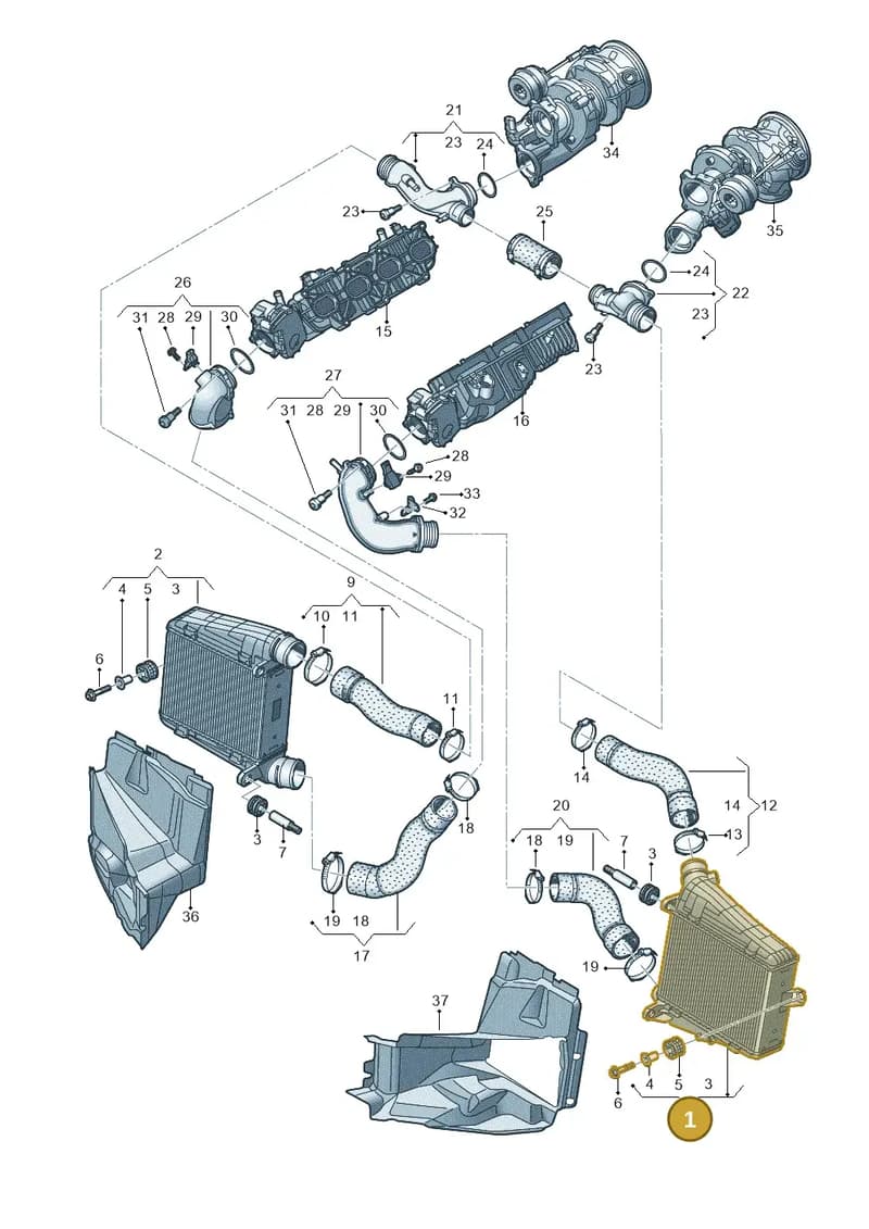 4N0145805P — Audi A8 (2017-2025) diagram 838145550, position 1