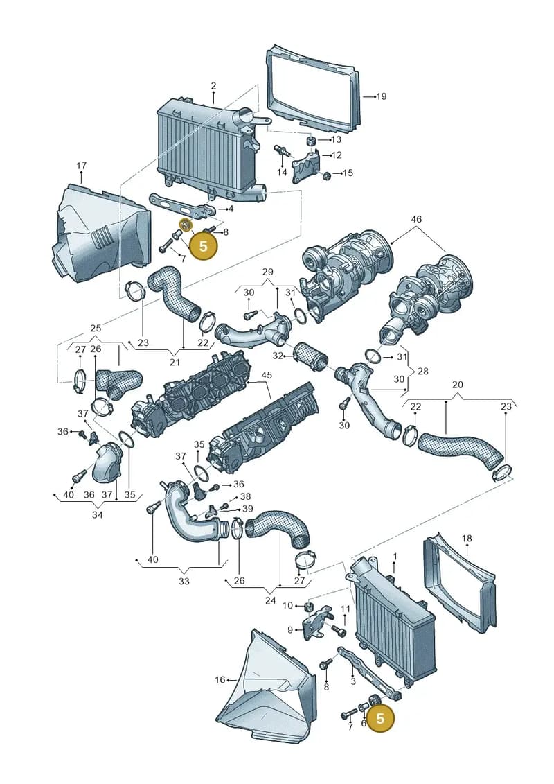 4N0145824B — Audi RS6 Avant (2019-2025) diagram 537145060, position 5
