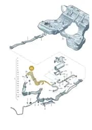 4N0201214AF Audi 1 Set Fuel Hoses