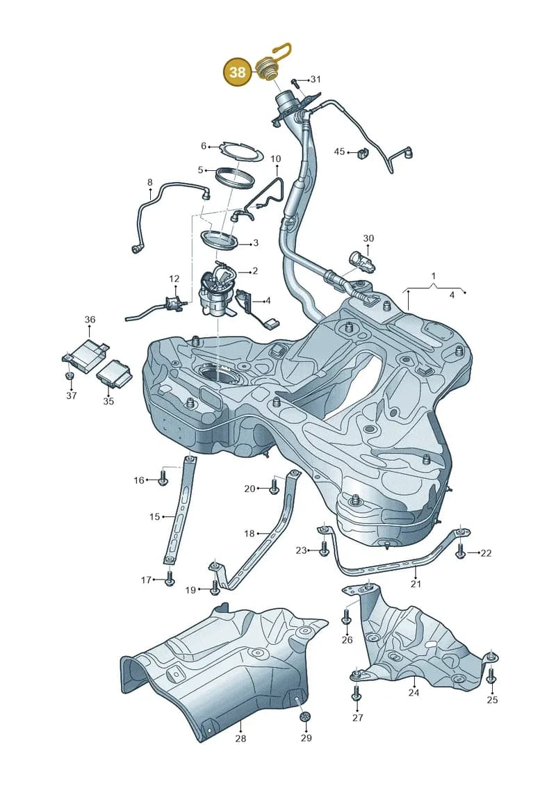 4N0201550C — Audi A6 (2018-2025) diagram 430201000, position 38