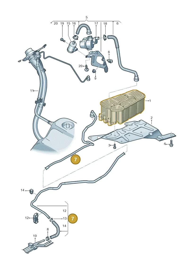 4N0201995R — Audi A8 (2017-2025) diagram 838201085, position 7