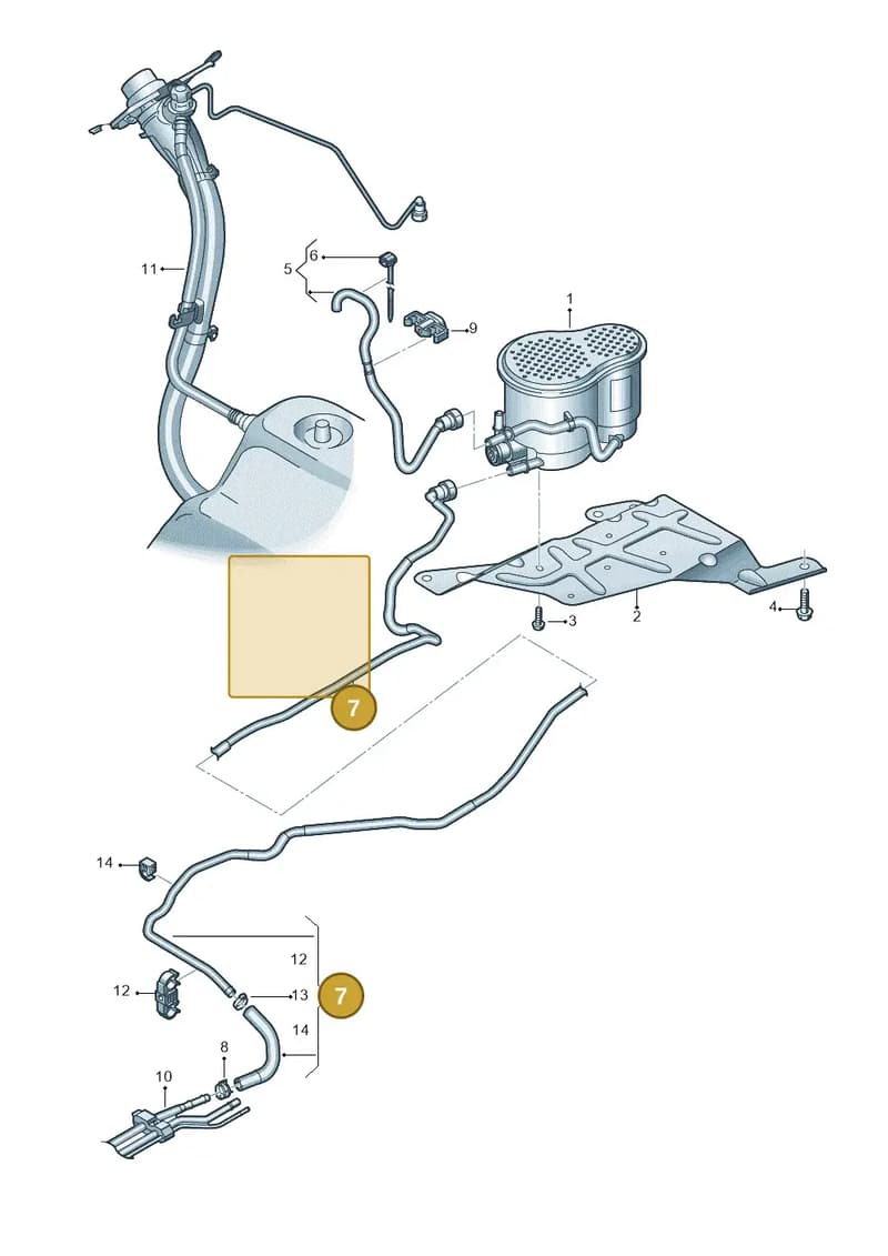4N0201995S — Audi A8 (2017-2025) diagram 838201800, position 7