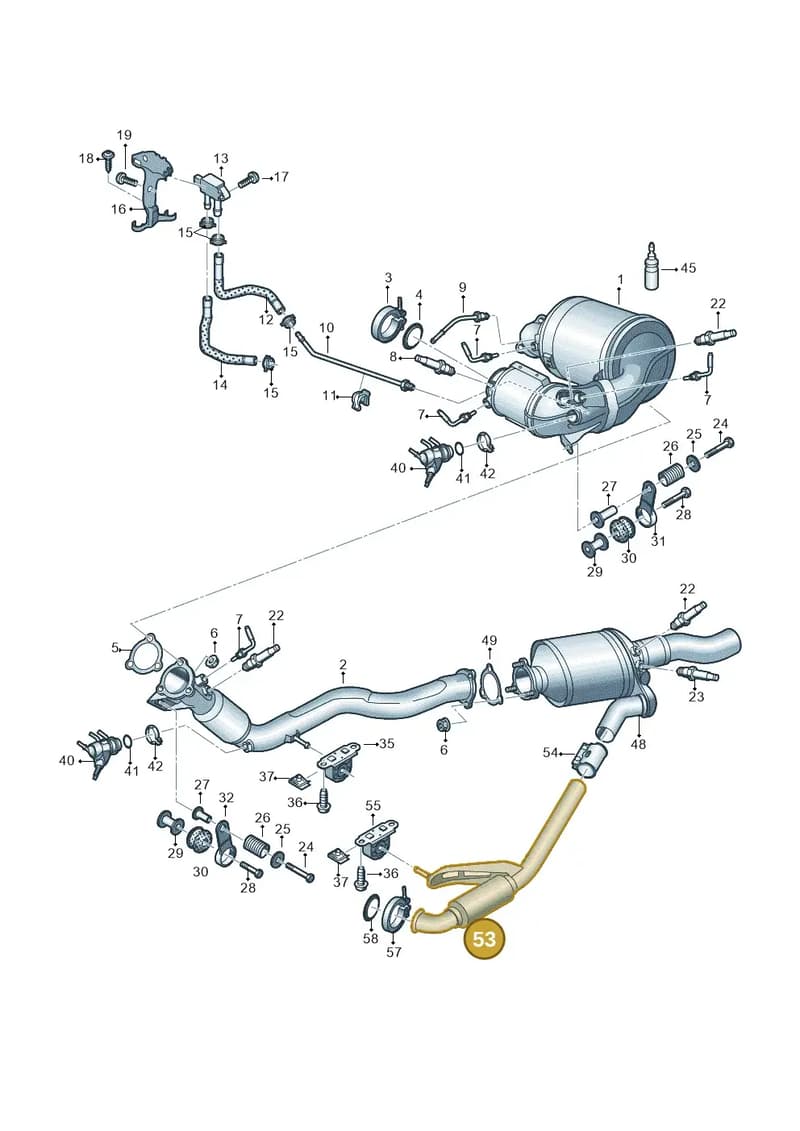 4N0253343B — Audi A8 (2017-2025) diagram 838253760, position 53