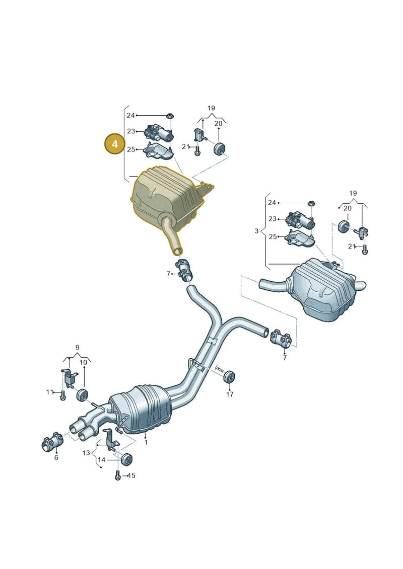 4N0253610J — Audi A8 (2017-2025) diagram 838253840, position 4