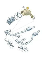4N0254250QX Audi Catalytic Converter