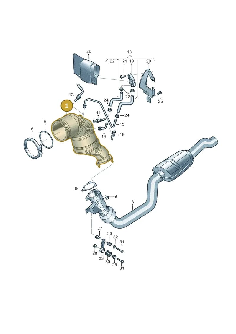 4N0254850CX — Audi RS6 Avant (2019-2025) diagram 838253500, position 1