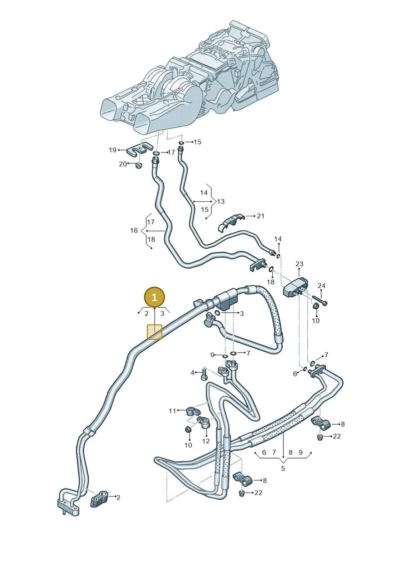 4N0260712AC — Audi A8 (2017-2025) diagram 838260900, position 1