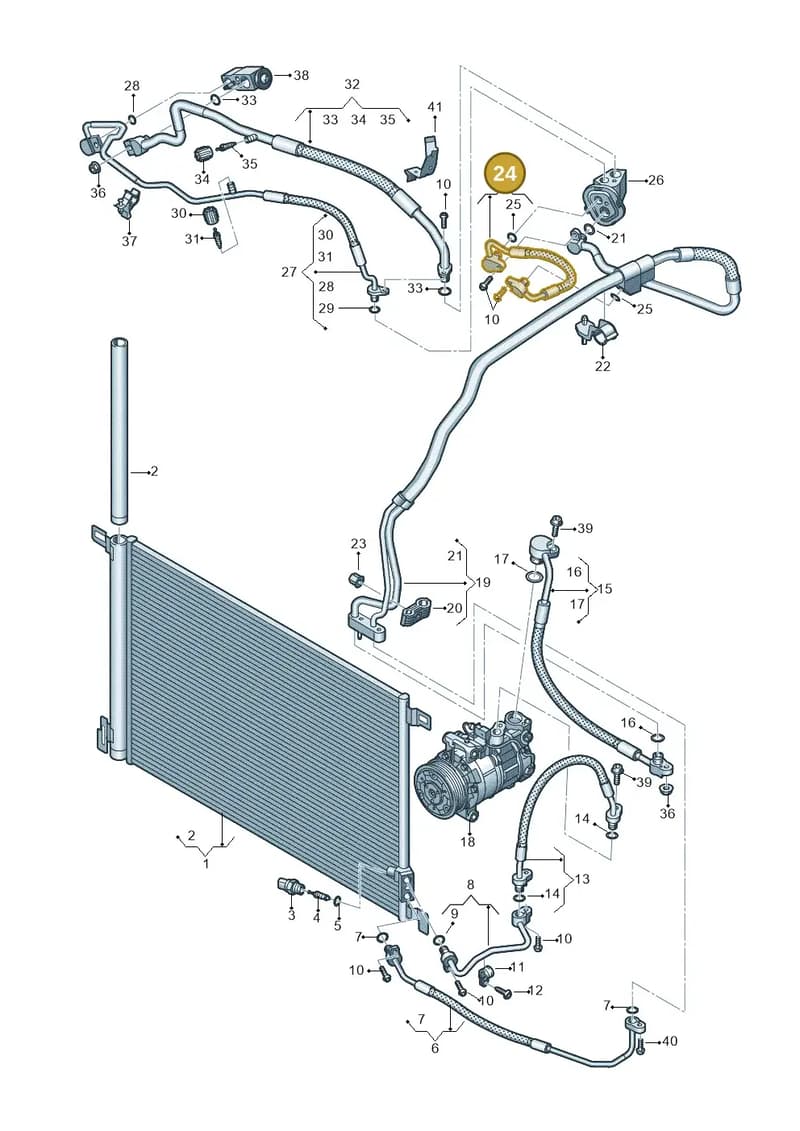 4N0260757 — Audi A8 (2017-2025) diagram 838260040, position 24