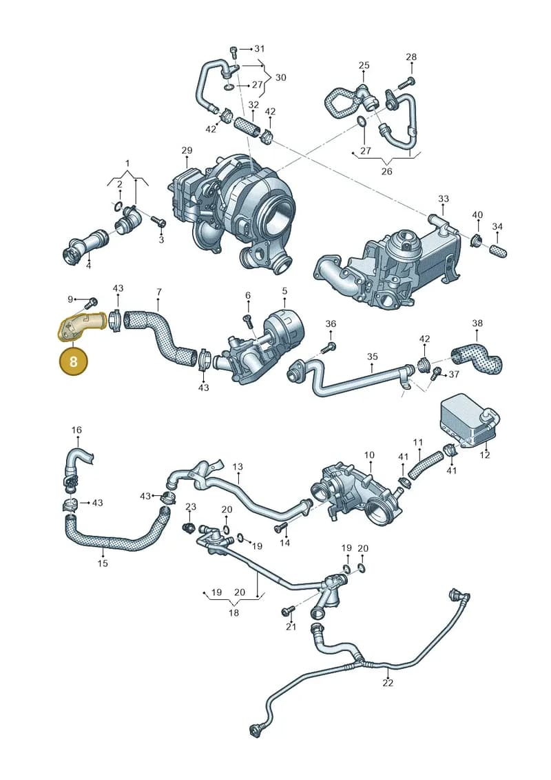 4N0261153A — Audi A8 (2017-2025) diagram 838121052, position 8