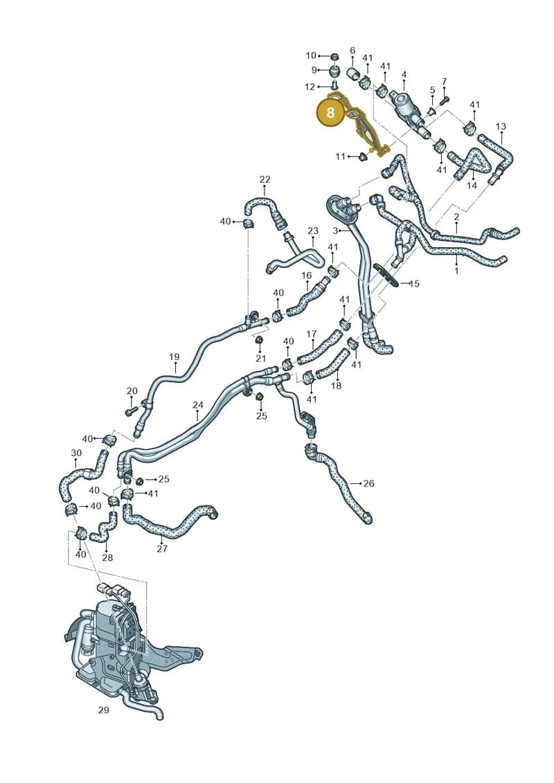 4N0261153A — Audi A8 (2017-2025) diagram 838121080, position 8