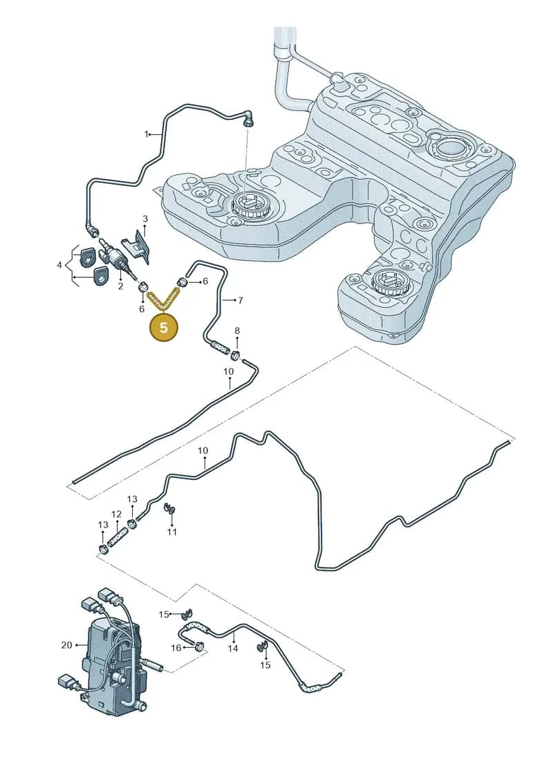 4N0261513C — Audi A8 (2017-2025) diagram 838261300, position 5