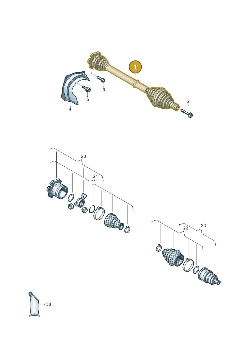 4N0407271N — Audi A6 (2018-2025) diagram 439407025, position 1
