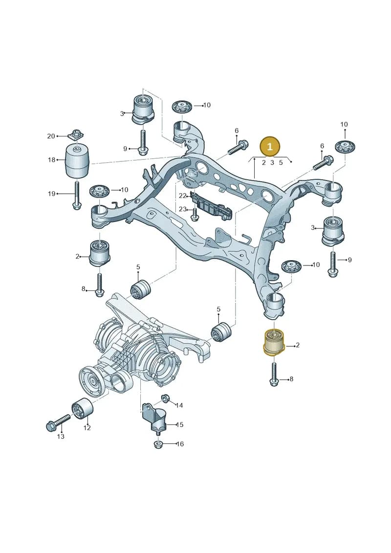 4N0505235AR — Audi A8 (2017-2025) diagram 838505050, position 1