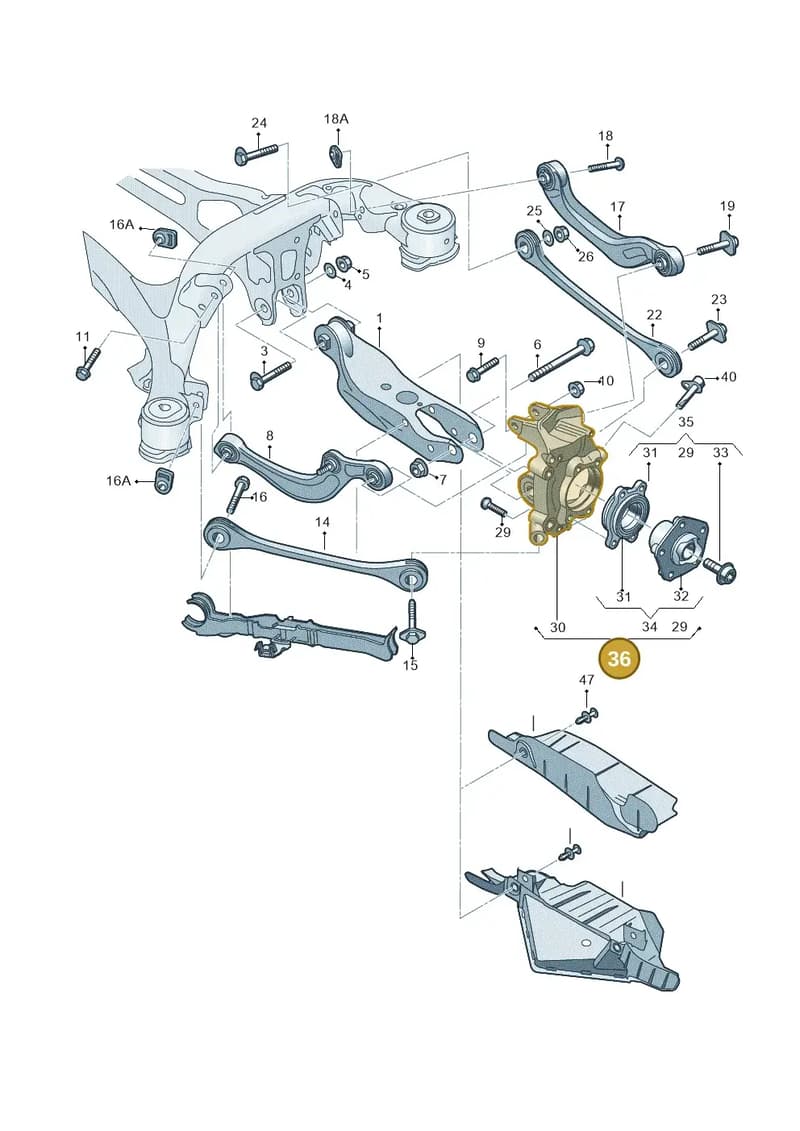 4N0505431G — Audi A8 (2017-2025) diagram 838505200, position 36