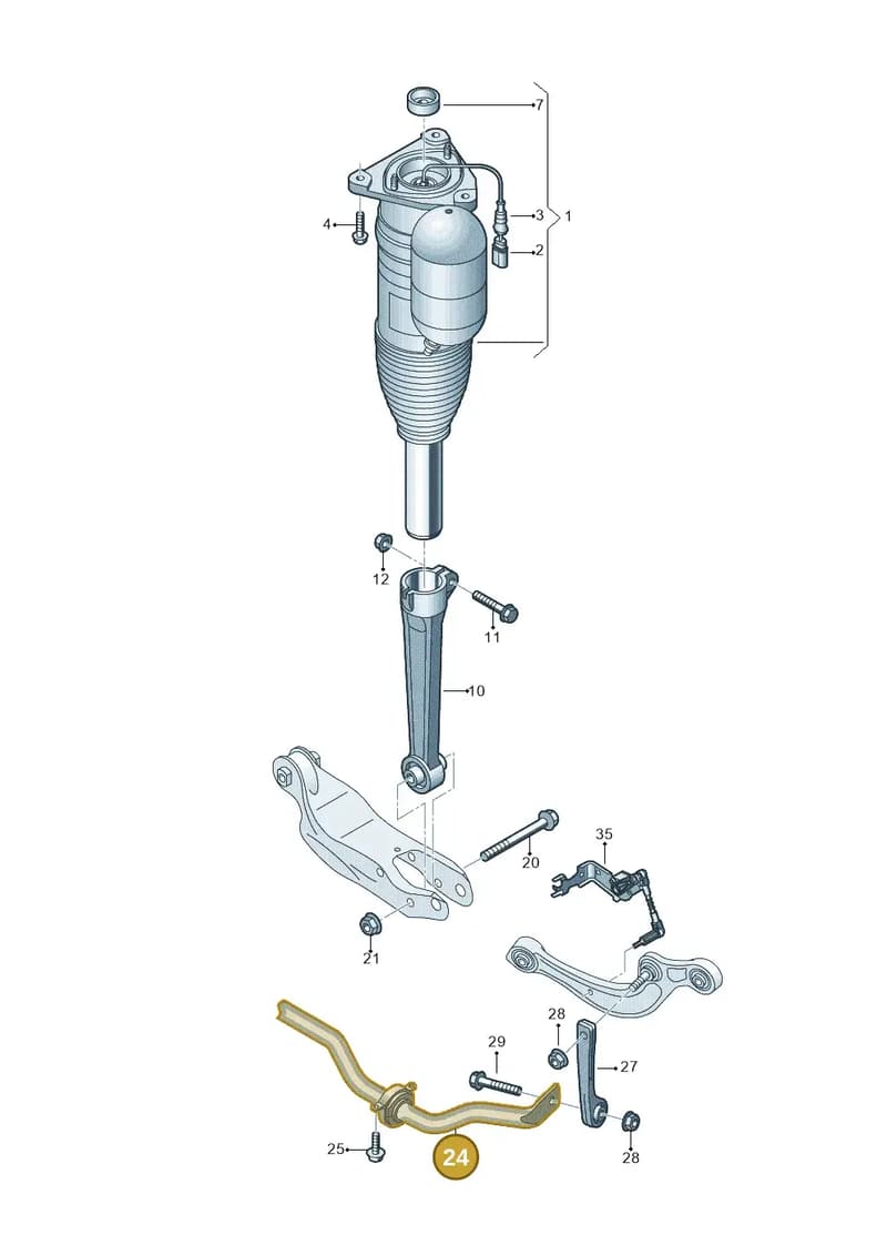 4N0511305AA — Audi A8 (2017-2025) diagram 838511050, position 24