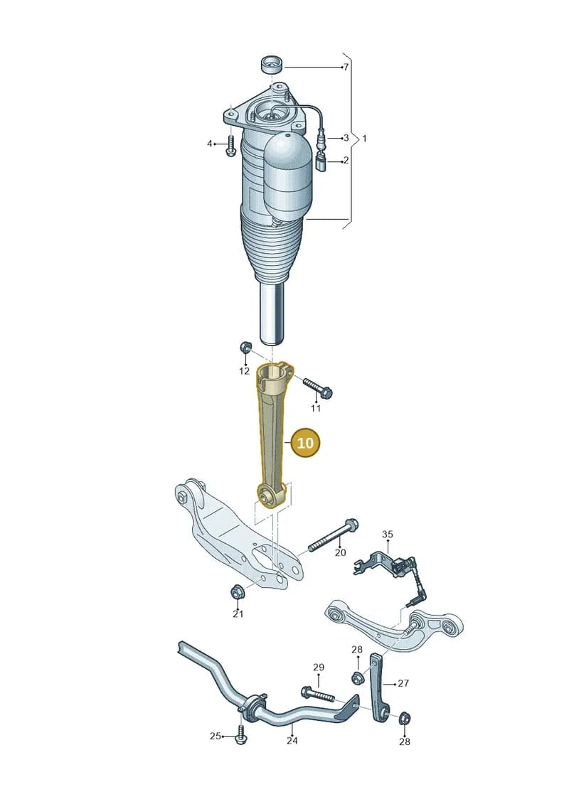 4N0513073B — Audi A8 (2017-2025) diagram 838511050, position 10