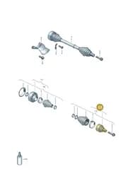4N0598099 Audi Outer Joint with Assembly Parts