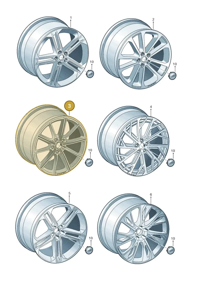 4N0601025S — Audi A8 (2017-2025) diagram 838601920, position 3
