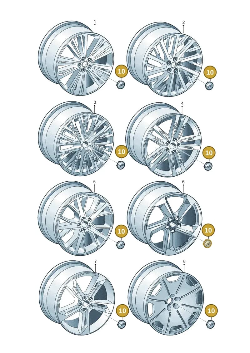 4N0601170 — Audi A8 (2017-2025) diagram 838601910, position 10