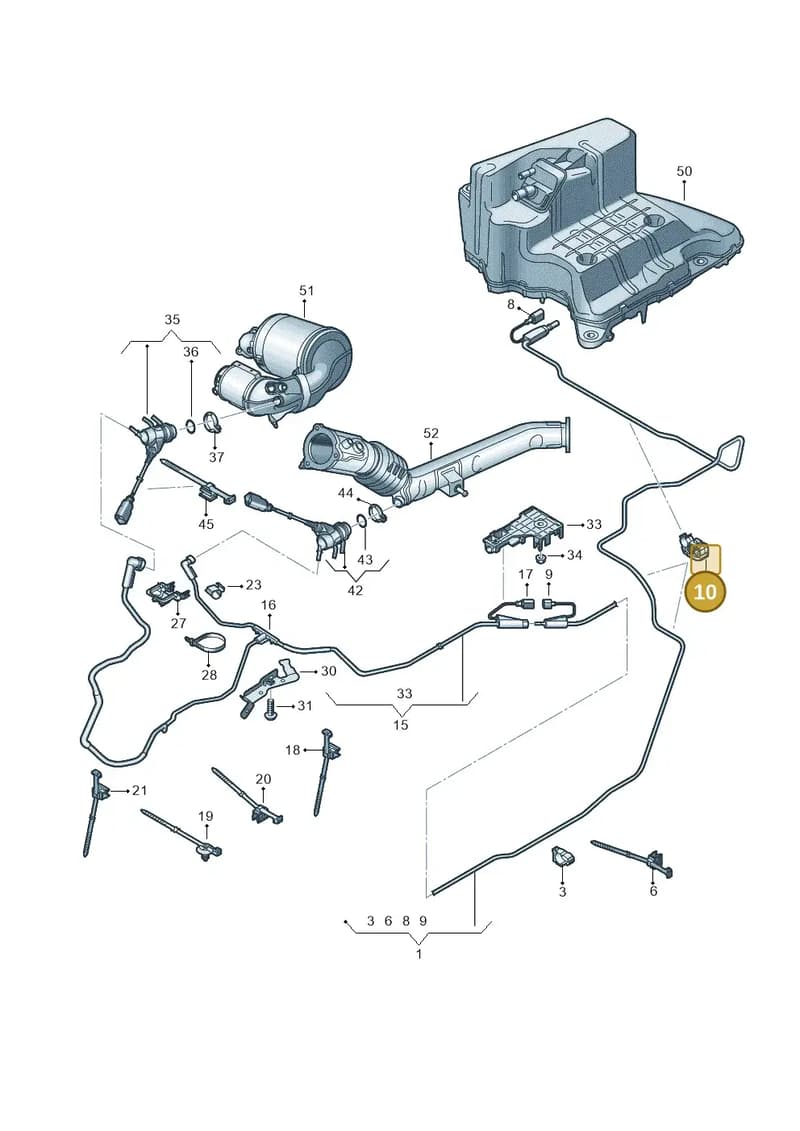 4N0611797A — Audi A8 (2017-2025) diagram 838201072, position 10