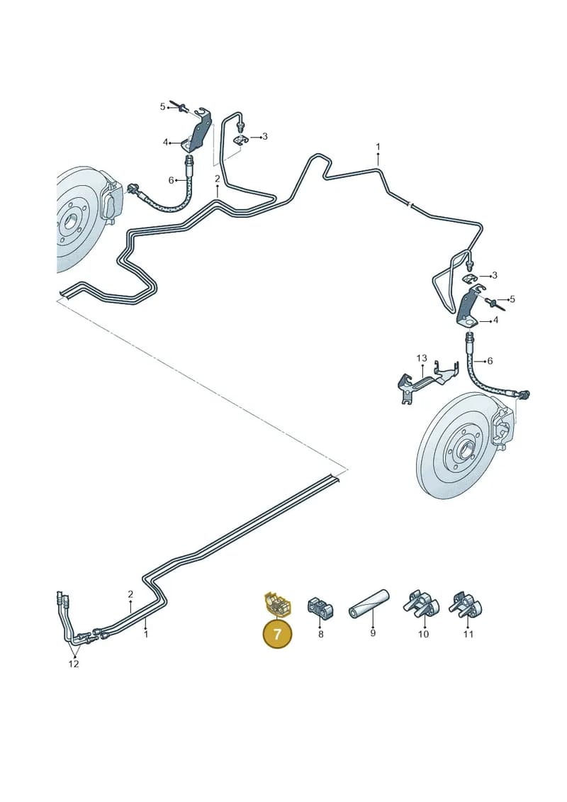 4N0611797A — Audi A8 (2017-2025) diagram 838611300, position 7