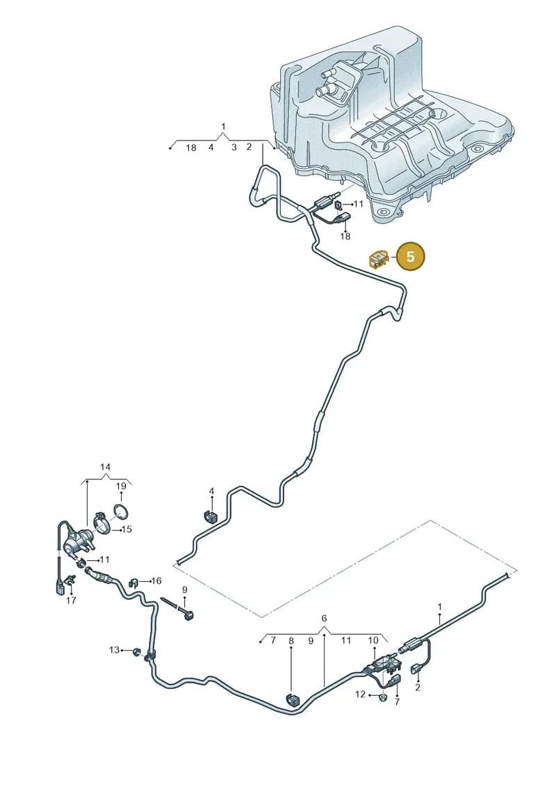 4N0611797A — Audi A8 (2017-2025) diagram 838201700, position 5