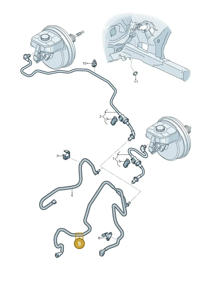 4N0611931BJ — Audi A8 (2017-2025) diagram 838611750, position 5