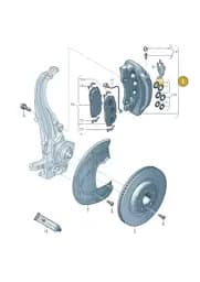 4N0615107AF Audi Caliper without Brake Pads