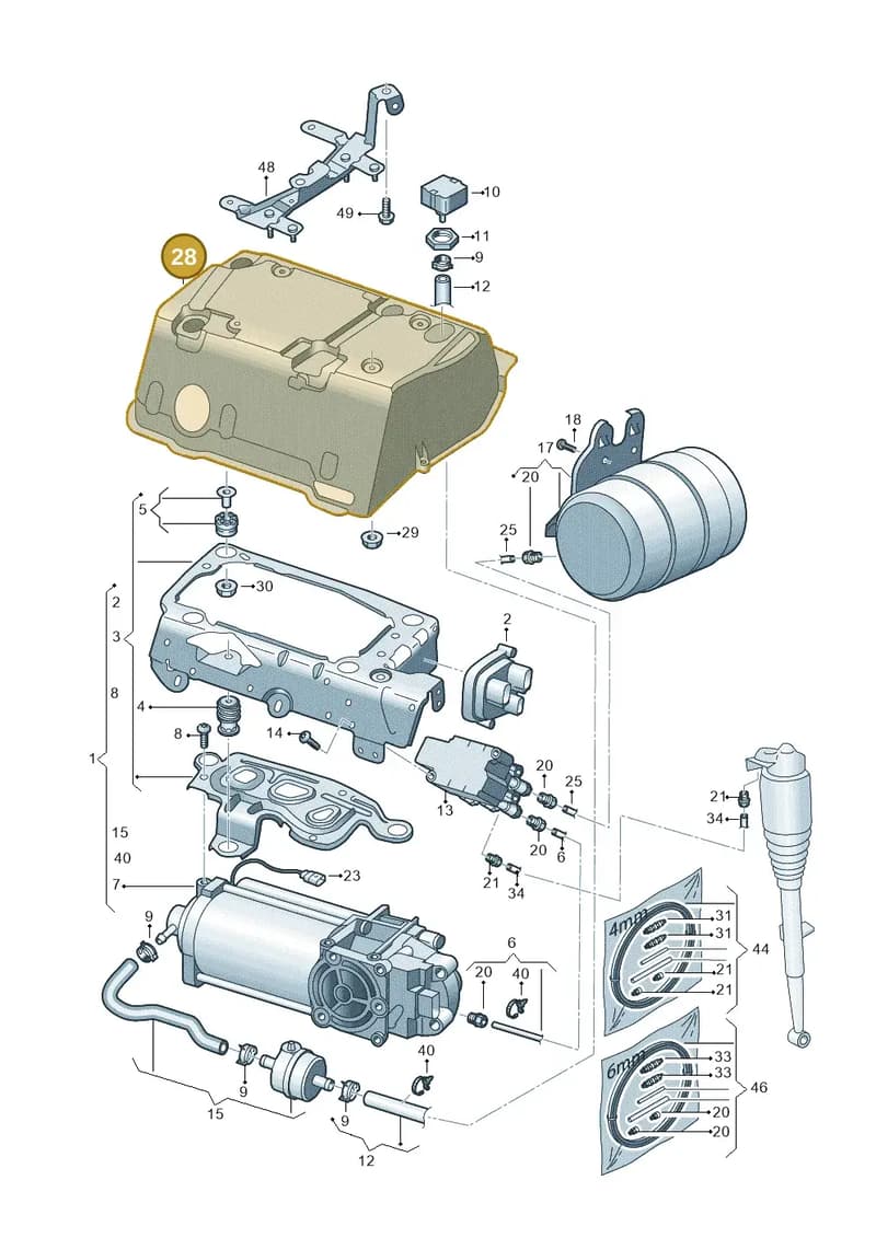 4N0616114B — Audi A8 (2017-2025) diagram 838616300, position 28