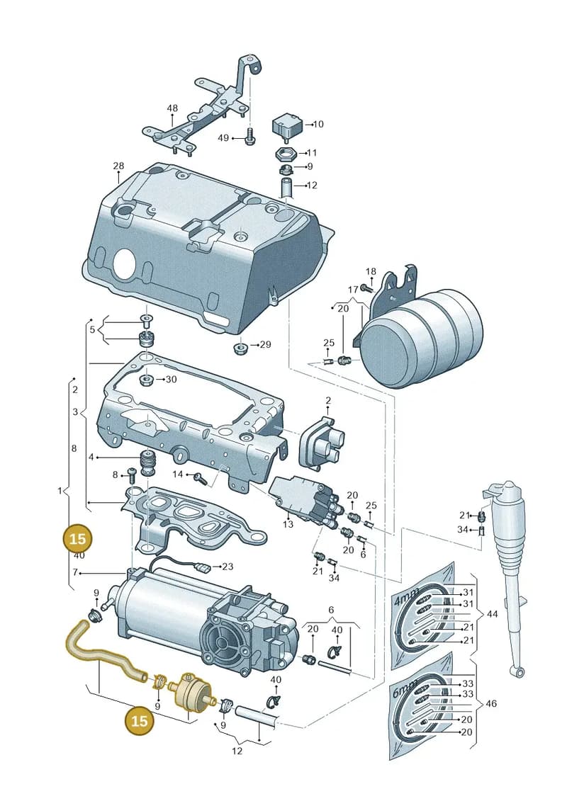 4N0698030 — Audi A8 (2017-2025) diagram 838616300, position 15