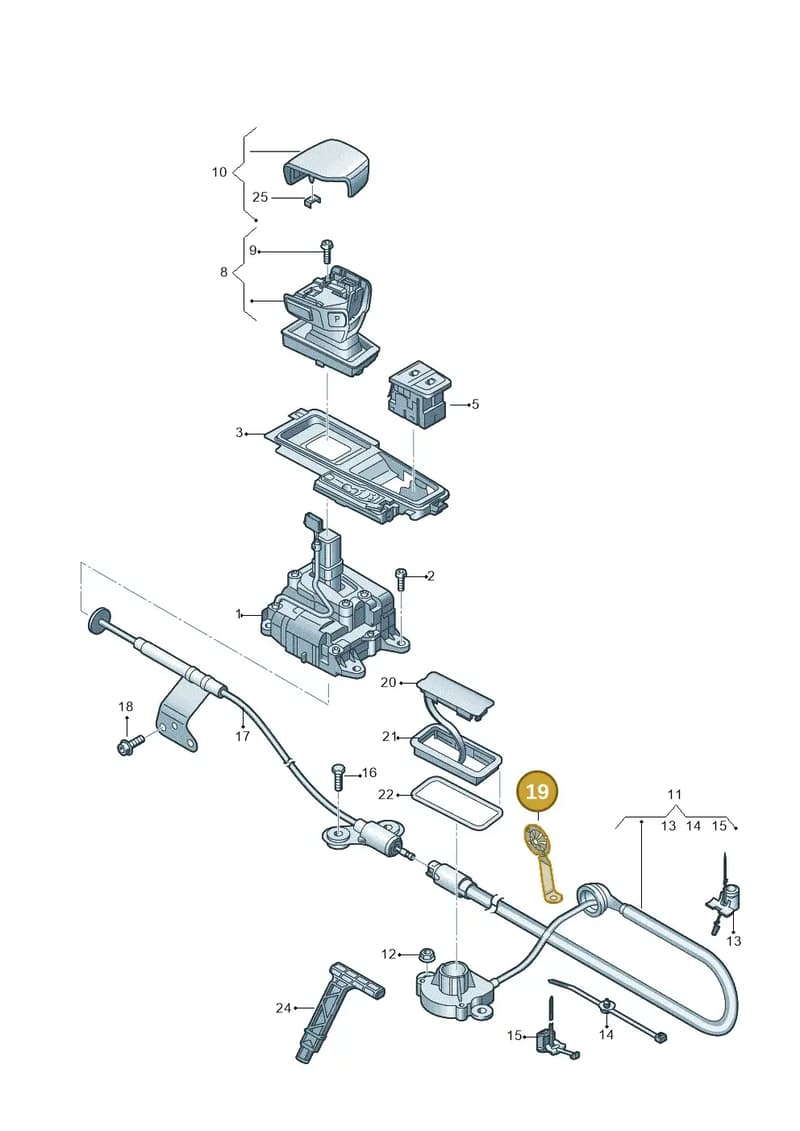4N0713850 — Audi A8 (2017-2025) diagram 838713100, position 19