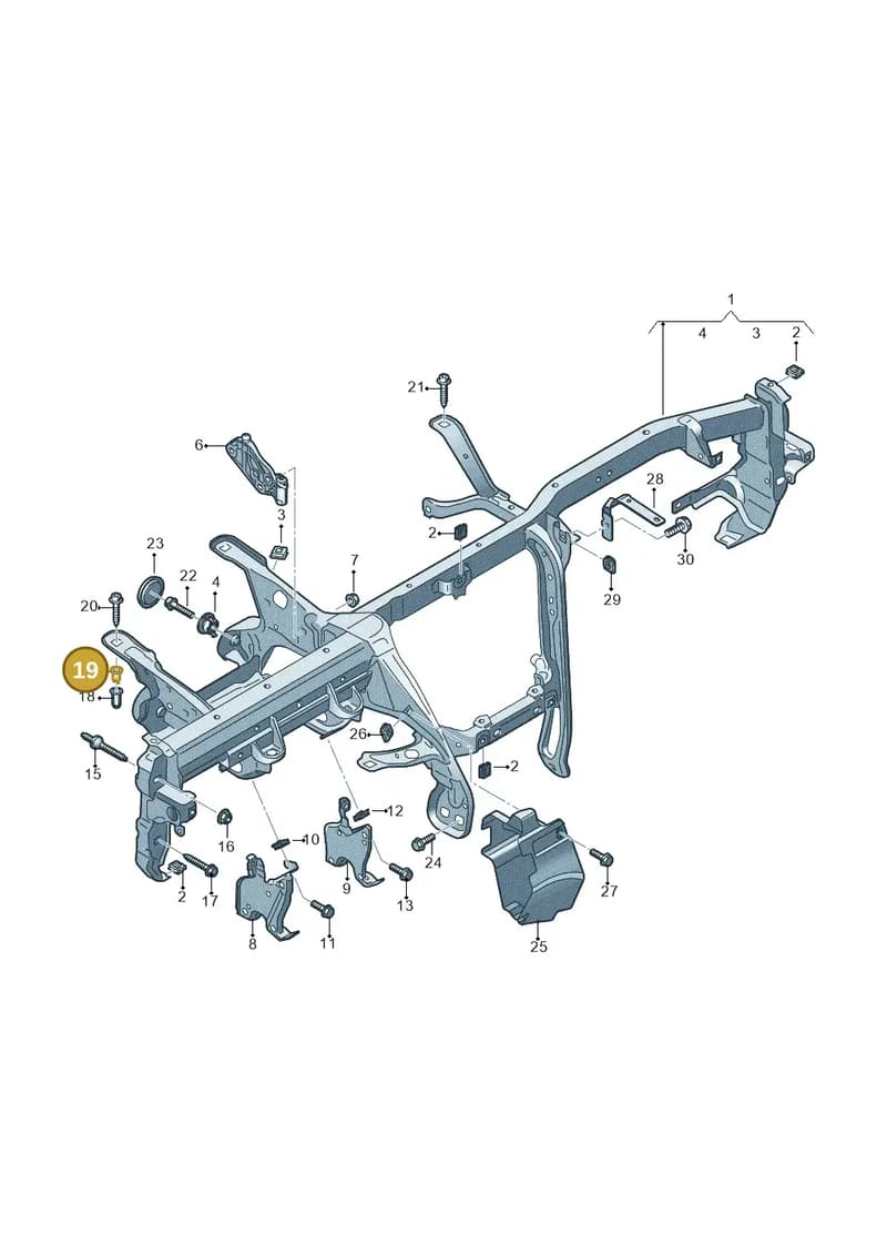4N0721526A — Audi RS6 Avant (2019-2025) diagram 435857000, position 19