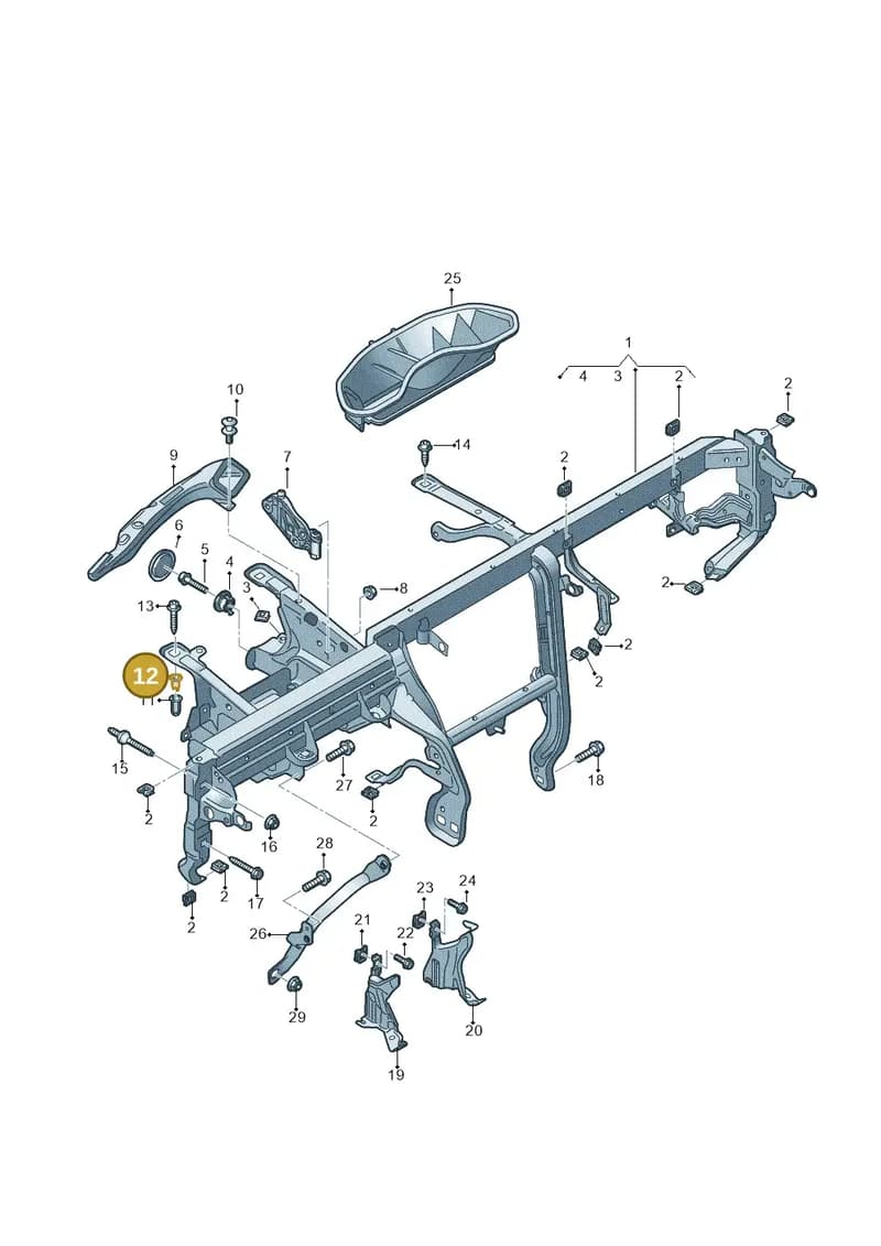4N0721526A — Audi A5 Cabriolet (2016-2025) diagram 848857000, position 12
