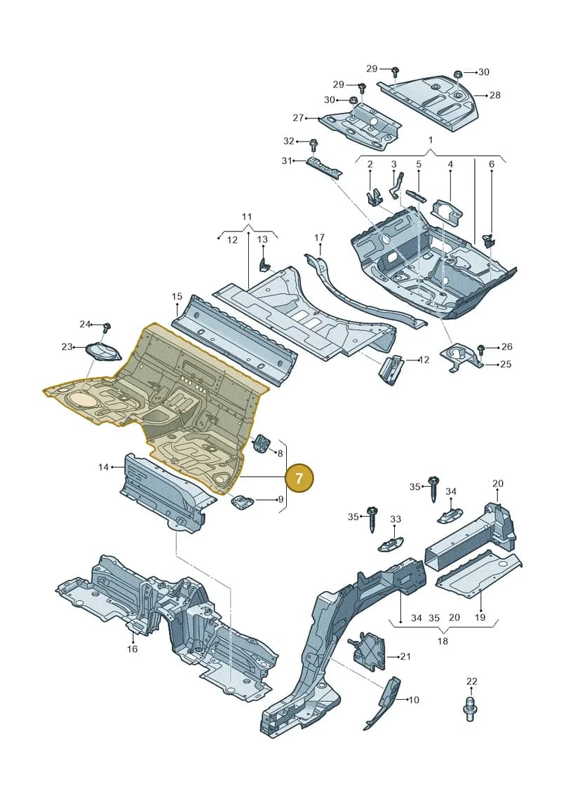 4N0802069 — Audi A8 (2017-2025) diagram 838803250, position 7