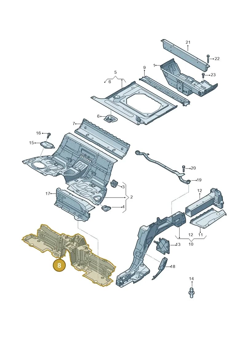 4N0803231TA — Audi A8 (2017-2025) diagram 838803260, position 8