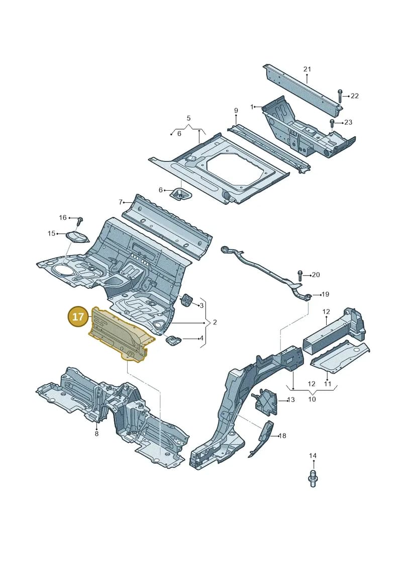 4N0803291 — Audi A8 (2017-2025) diagram 838803260, position 17