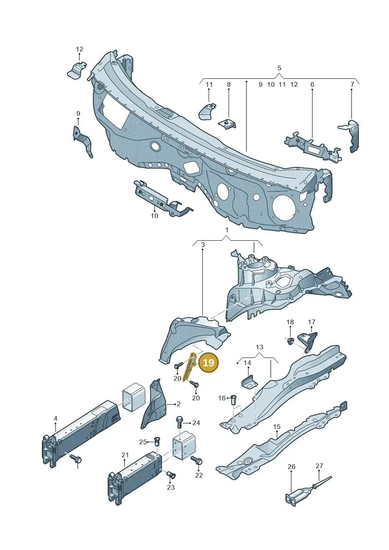4N0803692B — Audi A8 (2017-2025) diagram 838805100, position 19