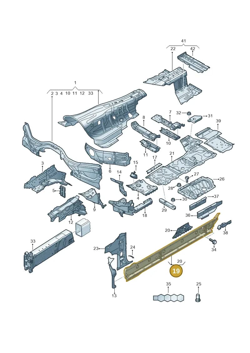 4N0803751E — Audi A8 (2017-2025) diagram 838803150, position 19