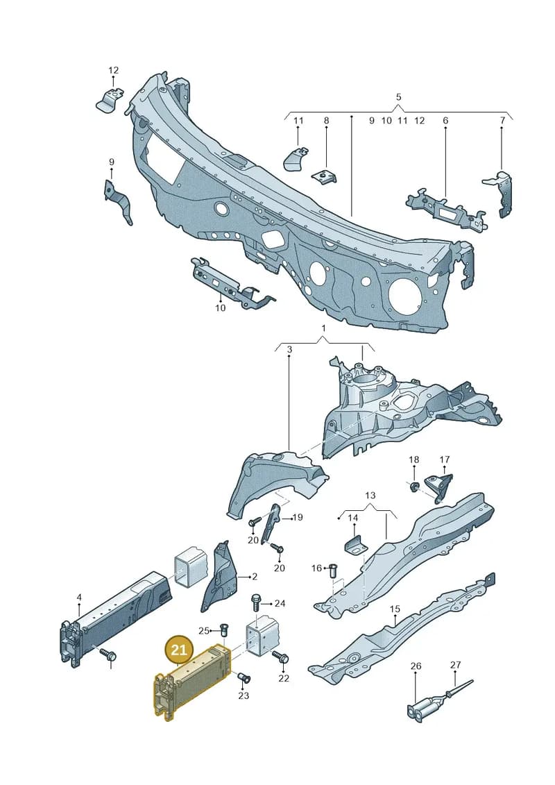4N0805101TA — Audi A8 (2017-2025) diagram 838805100, position 21