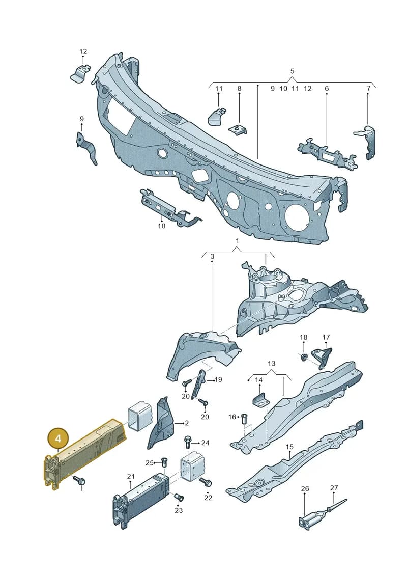 4N0805102TD — Audi A8 (2017-2025) diagram 838805100, position 4