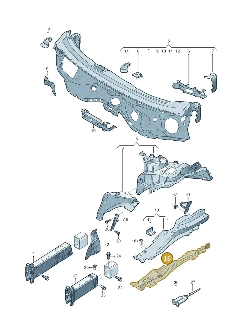 4N0805157A — Audi A8 (2017-2025) diagram 838805100, position 15