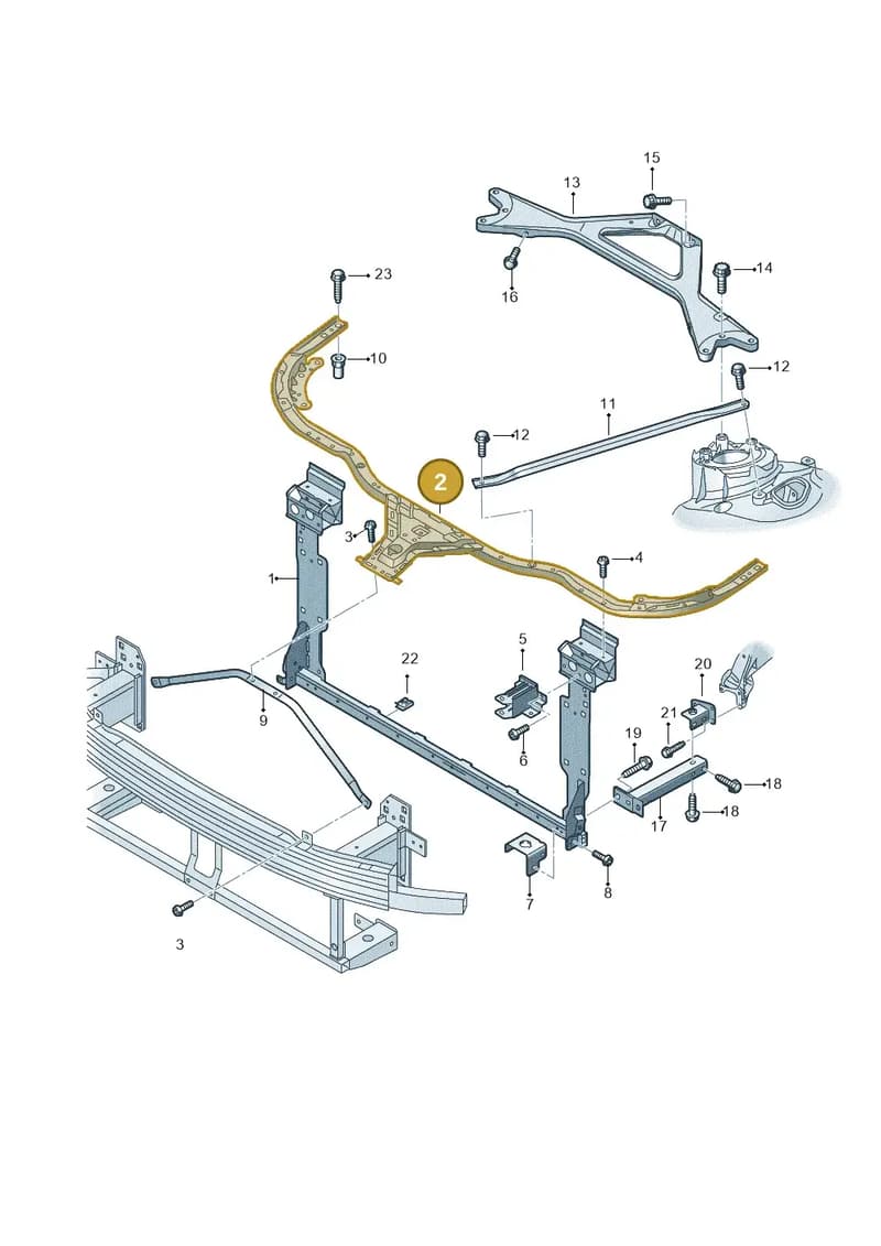 4N0805307D — Audi A8 (2017-2025) diagram 838805000, position 2