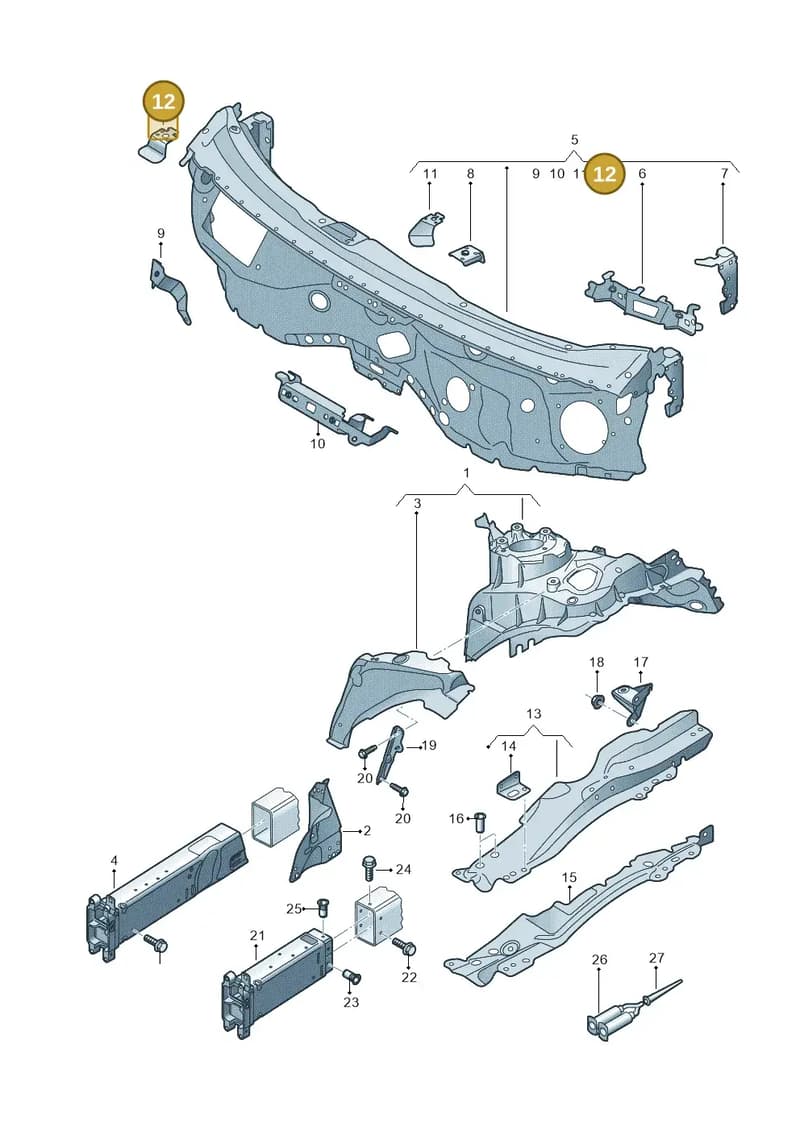 4N0805328B — Audi A8 (2017-2025) diagram 838805100, position 12