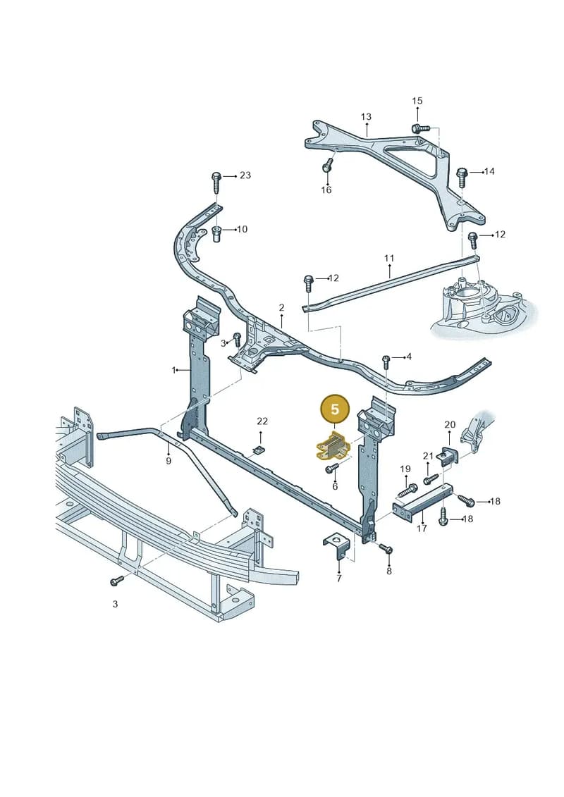 4N0805340A — Audi A8 (2017-2025) diagram 838805000, position 5