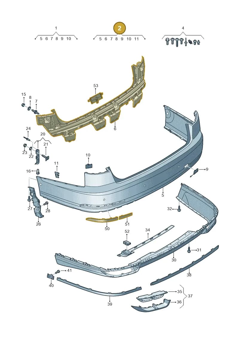 4N0807067AGRU — Audi A8 (2017-2025) diagram 838807600, position 2